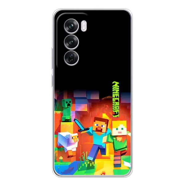 Чехол с рисунком «Герой Майнкрафт» для OPPO Reno 12 Pro Чехол с рисунком «Герой Майнкрафт» для OPPO Reno 12 Pro
