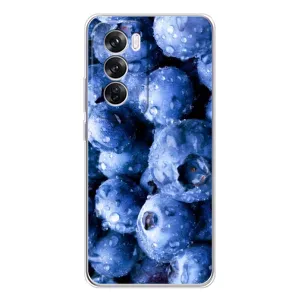 Чехол с изображением вкусной еды для OPPO Reno 12 Pro (Голубика)