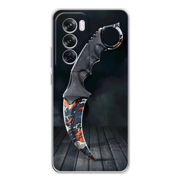Чехол с рисунком «Кинжал КС ГО» для OPPO Reno 12 Pro Чехол с рисунком «Кинжал КС ГО» для OPPO Reno 12 Pro