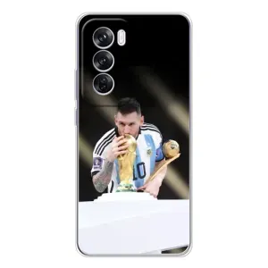 Чехлы Лео Месси Аргентина для OPPO Reno 12 Pro (Кубок Мира)