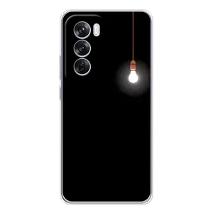 Чохол з картинками на чорному фоні для OPPO Reno 12 Pro (Лампочка)