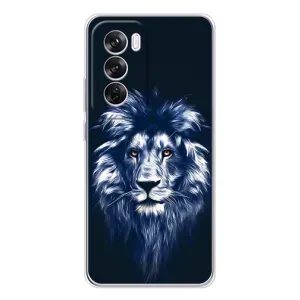 Чохол з картинкою на OPPO Reno 12 Pro (Лев – синій)
