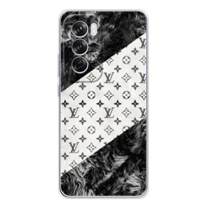 Чехол Стиль Louis Vuitton на OPPO Reno 12 Pro (LV на белом)