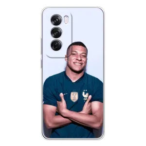 Чехол (TPU) с Футболистом на OPPO Reno 12 Pro (Мбаппешичка)
