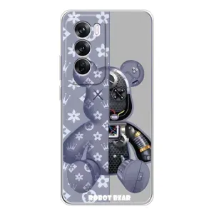 Силиконовый чехол для OPPO Reno 12 Pro (Медведь Louis Vuitton)