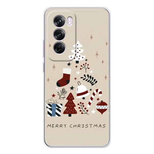 Чехол с рисунком «Merry Christmas» для OPPO Reno 12 Pro Чехол с рисунком «Merry Christmas» для OPPO Reno 12 Pro