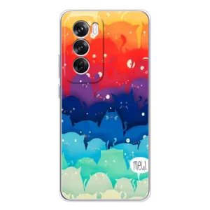 Силіконовий чохол з котиком для OPPO Reno 12 Pro (Mew)