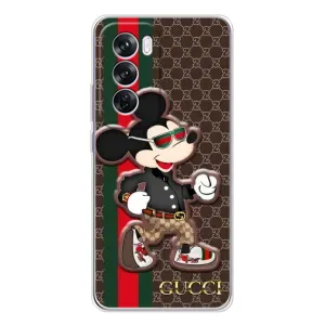 Чехлы Бренд GUCCI для OPPO Reno 12 Pro (Маус Гуччи)