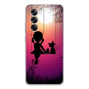 Девчачий Чехол для OPPO Reno 12 Pro (На качели)