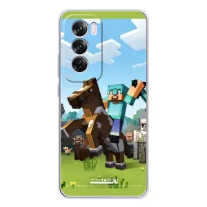 Чохли для OPPO Reno 12 Pro (Персонажі МайнКрафт) (На коні)