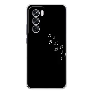 Чохол з картинками на чорному фоні для OPPO Reno 12 Pro (Ноти)