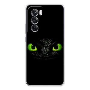 Чехол дракон Беззубик для OPPO Reno 12 Pro (Глаза Беззубика)