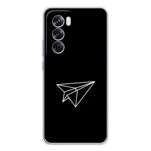 Чохол з картинками на чорному фоні для OPPO Reno 12 Pro (Літак)