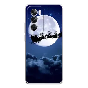 Чохол Санта Клаус для OPPO Reno 12 Pro (Санта - місяць)