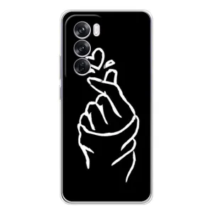 Чохол (Знак сердечка) для OPPO Reno 12 Pro (Сердечко на чорному)
