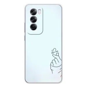 Чохол (Знак сердечка) для OPPO Reno 12 Pro (Сердечко на блакитному)