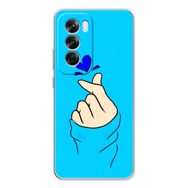 Чехол с рисунком «Сердце на синем» для OPPO Reno 12 Pro Чехол с рисунком «Сердце на синем» для OPPO Reno 12 Pro