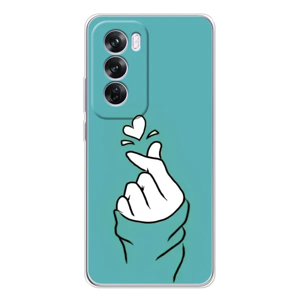 Чехол с рисунком «Сердечко на бирюзовом» для OPPO Reno 12 Pro Чехол с рисунком «Сердечко на бирюзовом» для OPPO Reno 12 Pro