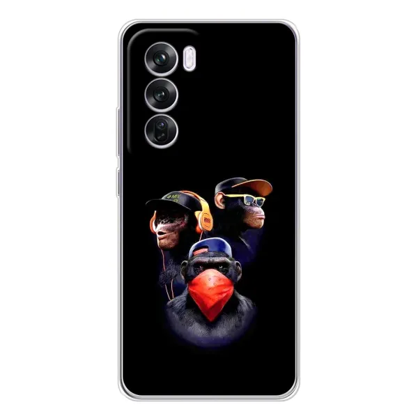 Чехол с рисунком «Три обезьяны» для OPPO Reno 12 Pro Чехол с рисунком «Три обезьяны» для OPPO Reno 12 Pro