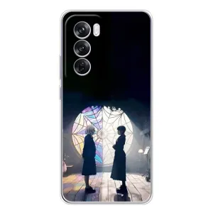 Чехлы с принтом Уэнсдей на OPPO Reno 12 Pro (Уэнсдей и Энди)
