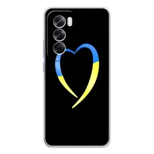 Силиконовый Чехол на OPPO Reno 12 Pro (Я-Украина) (Украинское сердце)