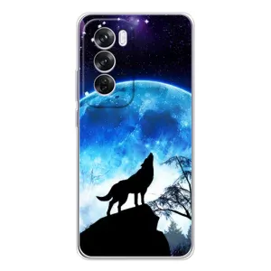 Чохол з Вовком на OPPO Reno 12 Pro (Виє на місяць)