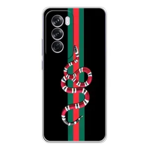 Чехлы Бренд GUCCI для OPPO Reno 12 Pro (Змей Гуччи)