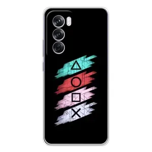 Чехол с рисунком «Значки Sony» для OPPO Reno 12 Pro
