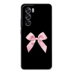 Чехол банты для OPPO Reno 12 (Бант на черном)