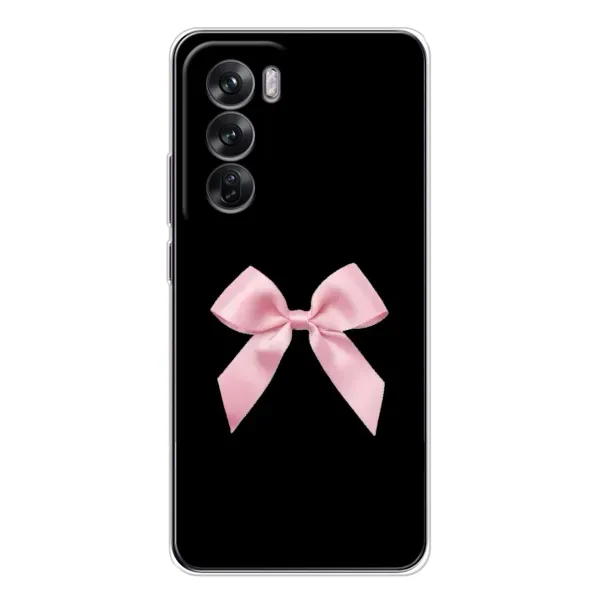 Чехол с рисунком «Бант на черном» для OPPO Reno 12 Чехол с рисунком «Бант на черном» для OPPO Reno 12