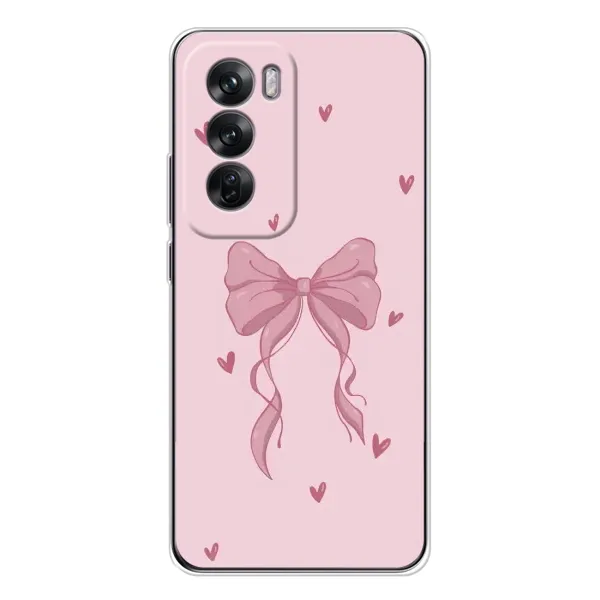 Чехол с рисунком «Бант на розовом» для OPPO Reno 12 Чехол с рисунком «Бант на розовом» для OPPO Reno 12