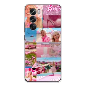 Силиконовый Чехол Барби Фильм на OPPO Reno 12 (Барби стиль)