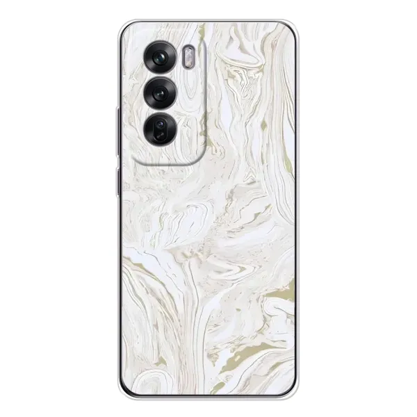 Чехол с рисунком «белый мрамор» для OPPO Reno 12 Чехол с рисунком «белый мрамор» для OPPO Reno 12