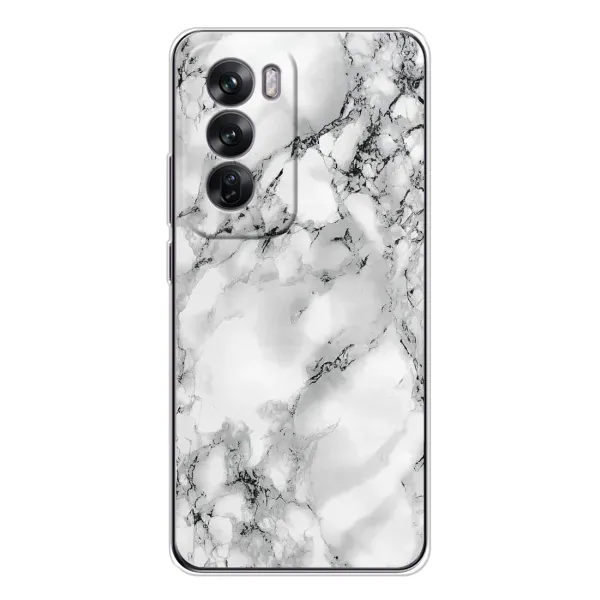 Чехол с рисунком «Белый мрамор» для OPPO Reno 12 Чехол с рисунком «Белый мрамор» для OPPO Reno 12