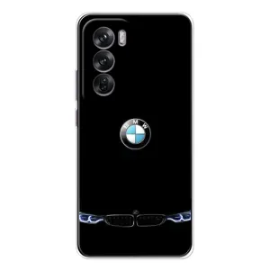 Силіконовий бампер з картинкою машини на OPPO Reno 12 (Чорний BMW)