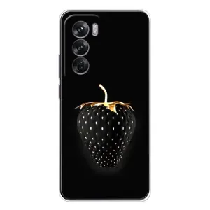 Чехол с изображением вкусной еды для OPPO Reno 12 (Чёрная клубника)