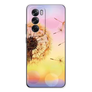 Силиконовый Чехол с одуванчиками на OPPO Reno 12 (Цветок-одуванчик)
