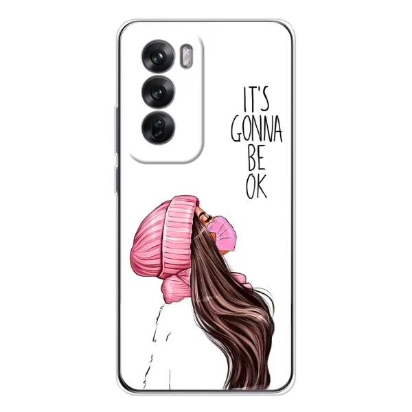 Чехол с рисунком «Девушка в маске» для OPPO Reno 12 Чехол с рисунком «Девушка в маске» для OPPO Reno 12