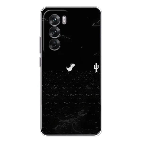 Чехол с рисунком «Динозаврик» для OPPO Reno 12 Чехол с рисунком «Динозаврик» для OPPO Reno 12