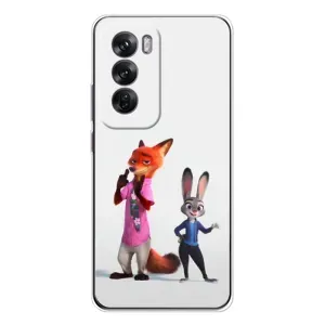 Силиконовый чехол с принтом Зоотрополіс для OPPO Reno 12 (Джуди и Ник)