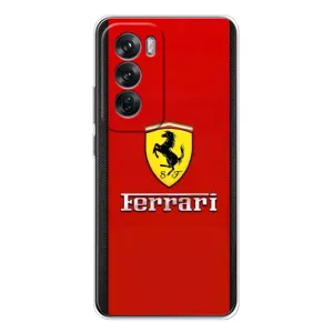 Силіконовий бампер з картинкою машини на OPPO Reno 12 (Ferrari Logo)