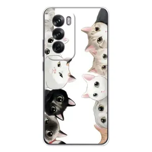 Силіконовий чохол з котиком для OPPO Reno 12 (Коти)
