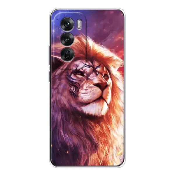 Чехол с рисунком «Красочный ЛЕВ» для OPPO Reno 12 Чехол с рисунком «Красочный ЛЕВ» для OPPO Reno 12