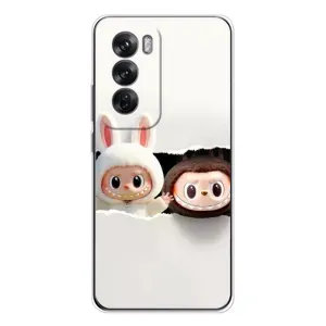 Чехол с принтом Лабубу для OPPO Reno 12 (Фигурки Labubu)