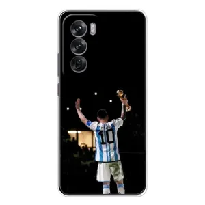 Чехлы Лео Месси Аргентина для OPPO Reno 12 (Лео Чемпион)