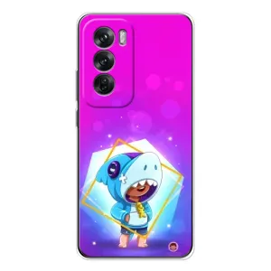 Чохол Бравл Старс для OPPO Reno 12 (Леон у костюмі Акули)