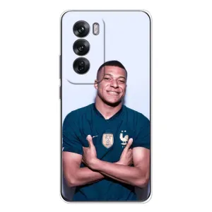 Чехол (TPU) с Футболистом на OPPO Reno 12 (Мбаппешичка)