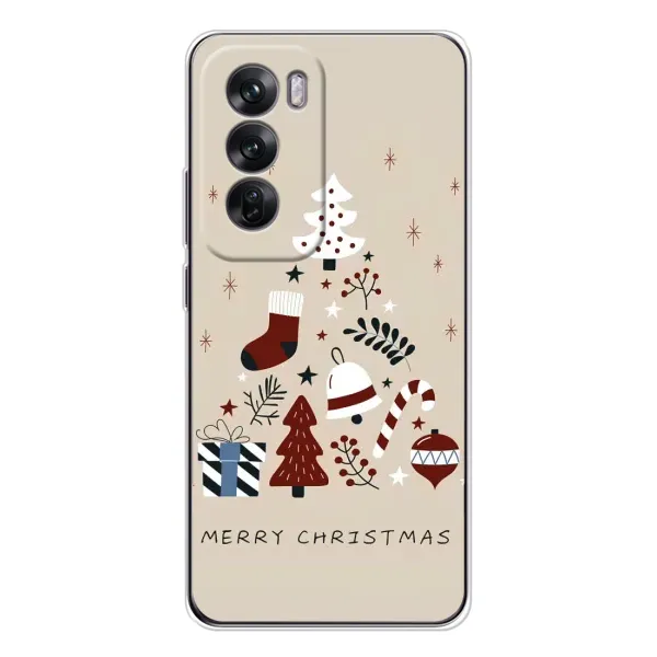 Чехол с рисунком «Merry Christmas» для OPPO Reno 12