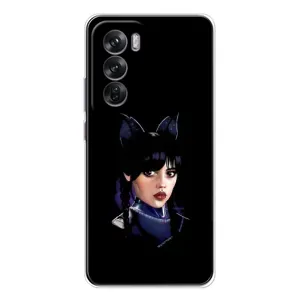 Чехлы с принтом Уэнсдей на OPPO Reno 12 (Милая Уэнсдей)