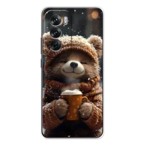 Друкований чохол 'Звірята з кавою' для OPPO Reno 12 (Ведмедик з кавою)